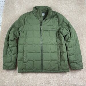 Marmot Burdell M13175 Olive Green Down Puffer Jacket Size Medium RDS Certified